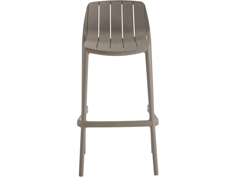 Lot de 2 chaises hautes de jardin empilable "Vaena" - Taupe