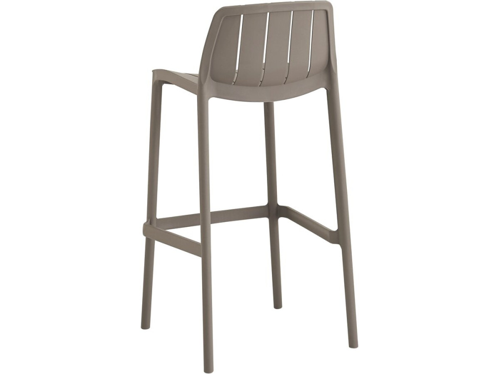 Lot de 2 chaises hautes de jardin empilable "Vaena" - Taupe