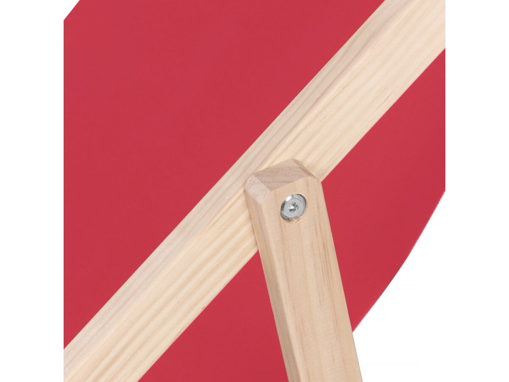 Lot de 2 transat en bois "Chilienne" - 107 x 56.5 x 81 cm - Rouge