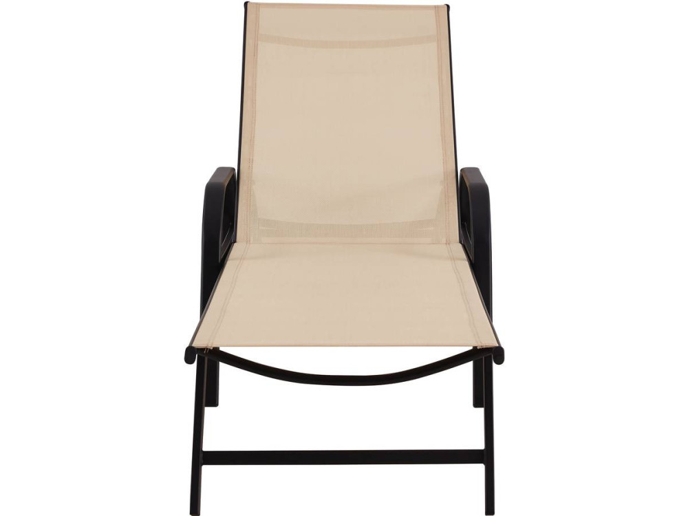 Lot de 2 Bains de soleil en métal "Farniente" - Beige