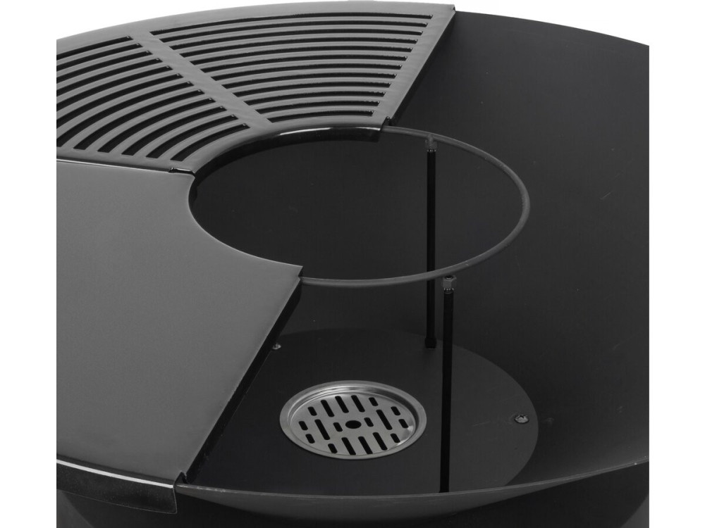 Barbecue plancha brasero avec four à pizza "César premium"- Ø 81 cm - Noir