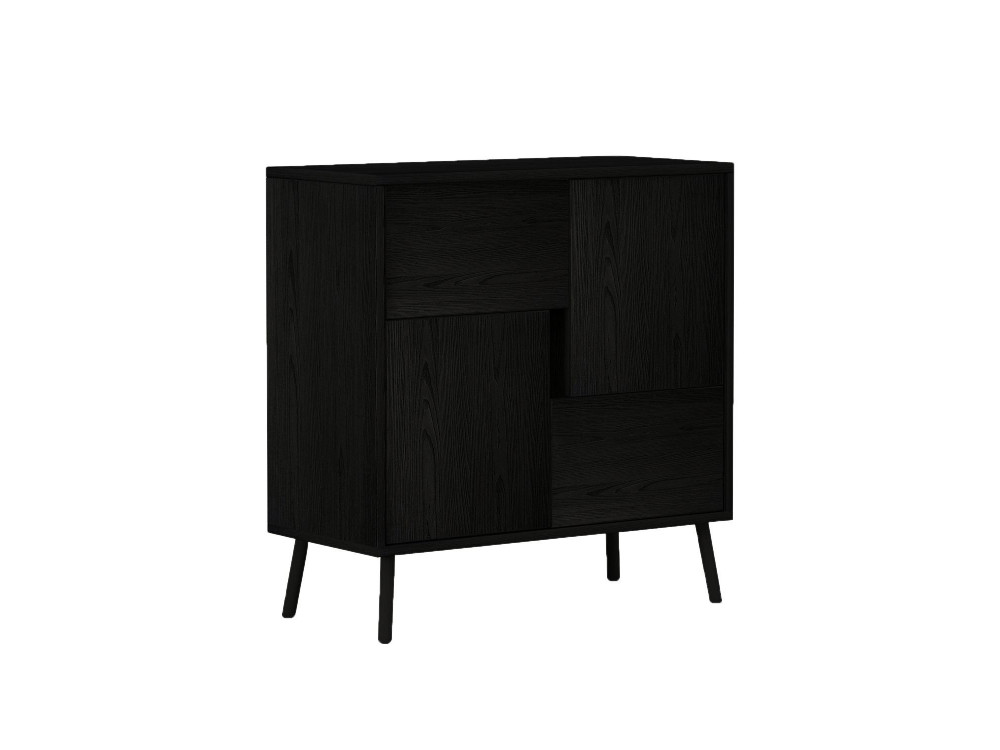 Armoire multifonction en bois "Darien" - 76.5 x 35 x 79.5 cm - Bois Noir