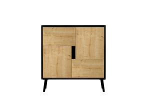 Armoire multifonction en bois "Darien" - 76.5 x 35 x 79.5 cm - Bois Noir