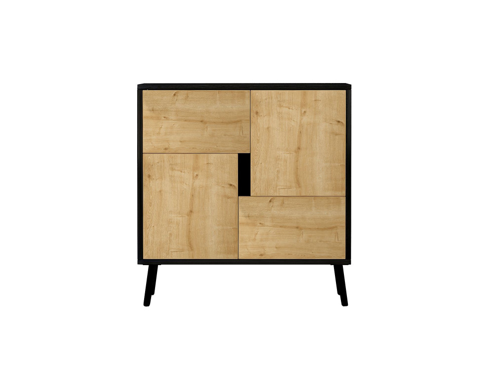 Armoire multifonction en bois "Darien" - 76.5 x 35 x 79.5 cm - Bois Noir