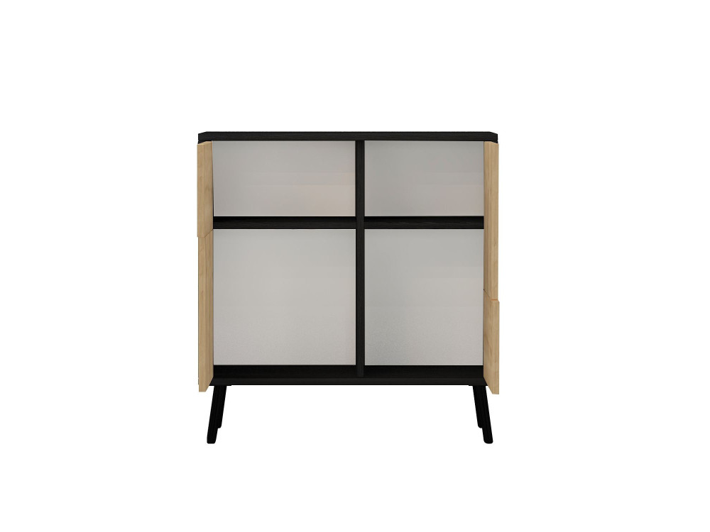 Armoire multifonction en bois "Darien" - 76.5 x 35 x 79.5 cm - Bois Noir