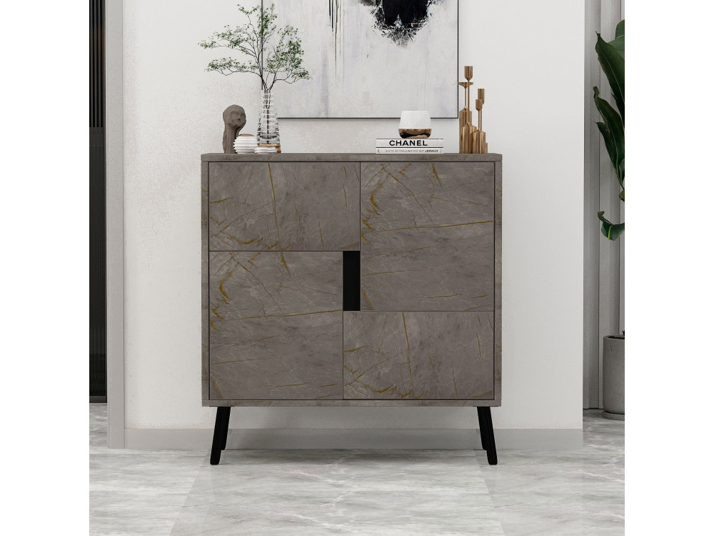 Armoire multifonction en bois "Darien" - 76.5 x 35 x 79.5 cm - Marbre