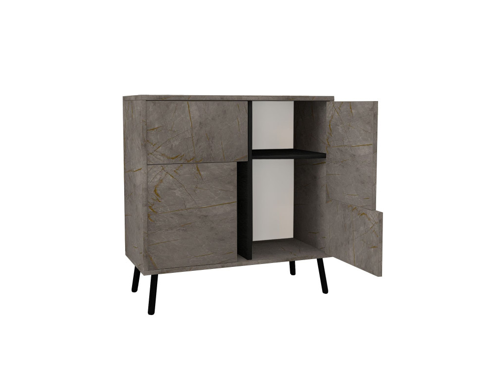 Armoire multifonction en bois "Darien" - 76.5 x 35 x 79.5 cm - Marbre