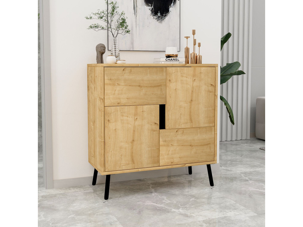Buffet en bois "Darien" - 76 x 35 x 79 cm - Beige