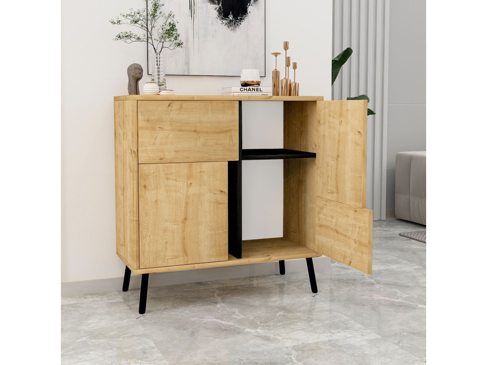 Buffet en bois "Darien" - 76 x 35 x 79 cm - Beige