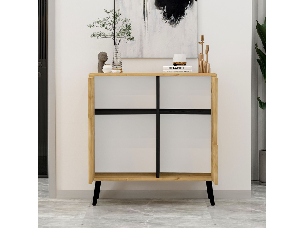Buffet en bois "Darien" - 76 x 35 x 79 cm - Beige