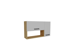 Buffet en bois "Akasya" - 90 x 24 x 52 cm - Blanc