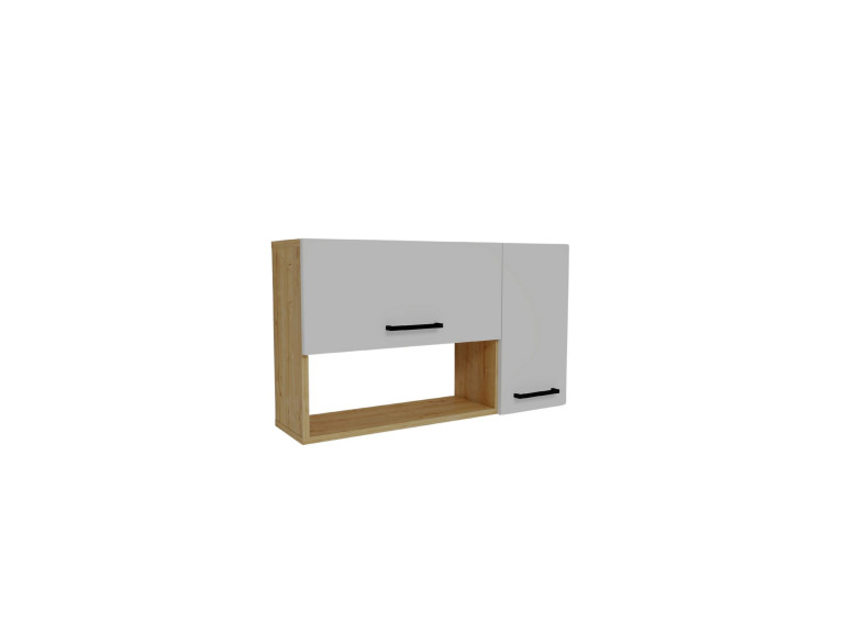 Buffet en bois "Akasya" - 90 x 24 x 52 cm - Blanc