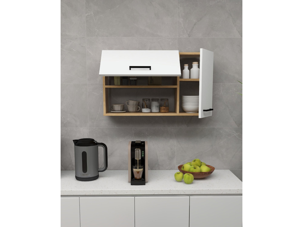 Buffet en bois "Akasya" - 90 x 24 x 52 cm - Blanc
