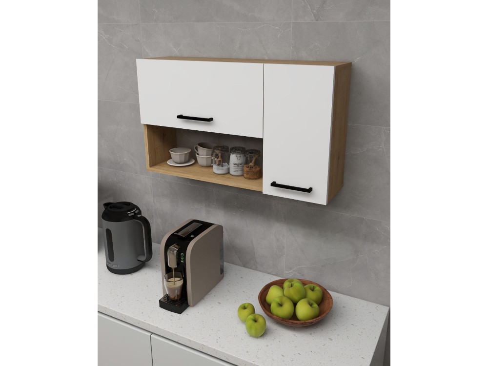 Buffet en bois "Akasya" - 90 x 24 x 52 cm - Blanc