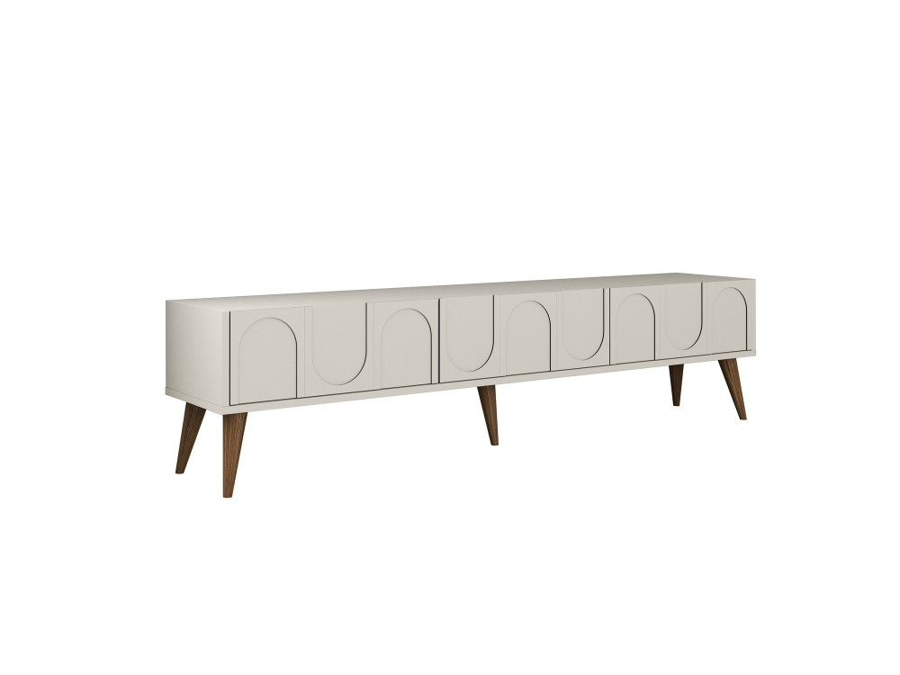 Meuble TV en bois "Lyon" - 180 x 35 x 44 cm - CrèmeNoix
