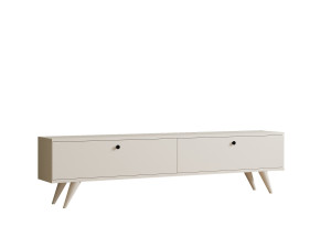 Meuble TV en bois "Paris" - 160 x 25 x 40 cm - Blanc