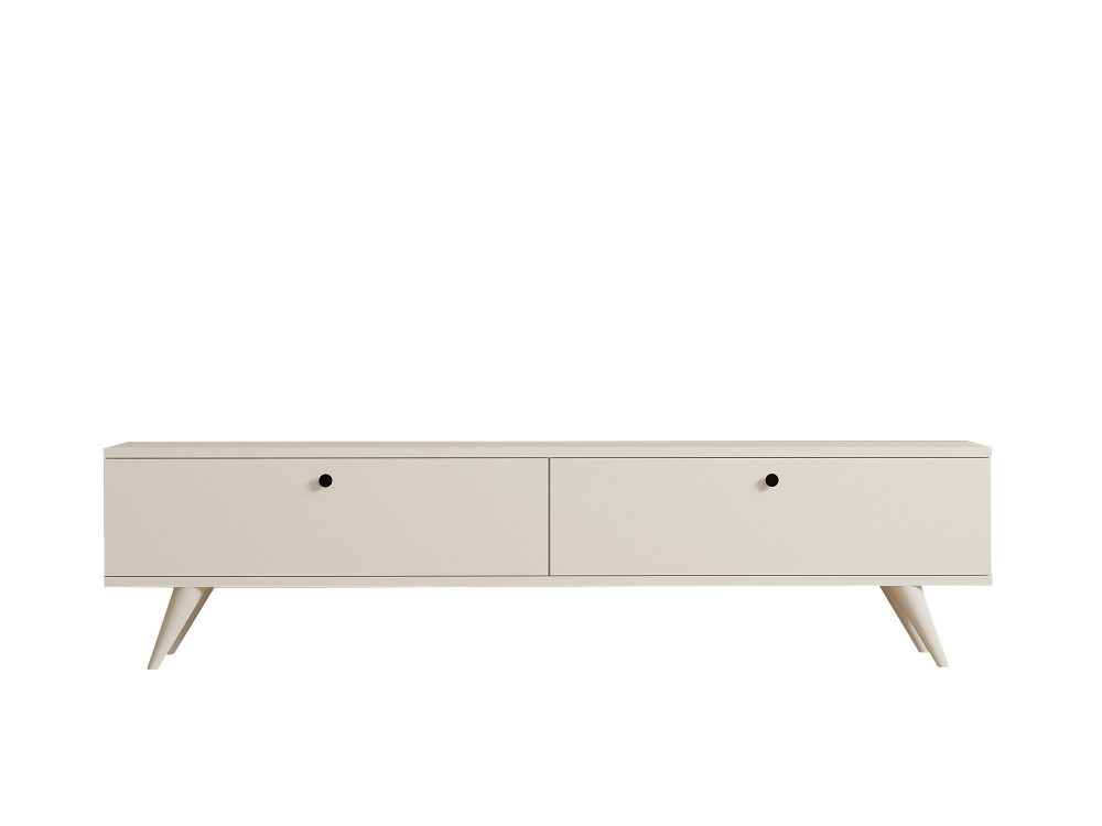 Meuble TV en bois "Paris" - 160 x 25 x 40 cm - Blanc