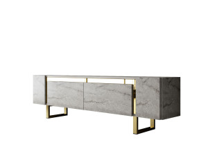 Meuble TV en bois "Yildiz" - 180 x 30 x 50 cm - TravertinOr
