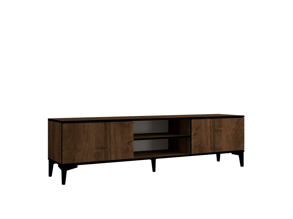 Meuble TV en bois "Erem" - 180 x 40 x 45 cm - NoyerNoir