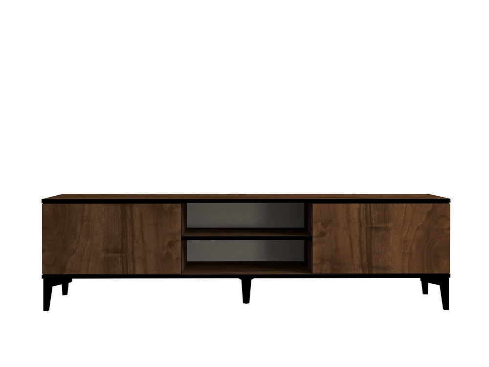Meuble TV en bois "Erem" - 180 x 40 x 45 cm - NoyerNoir