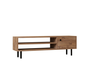 Meuble TV en bois "Avila" - 120 x 30 x 38 cm - Pin atlantique