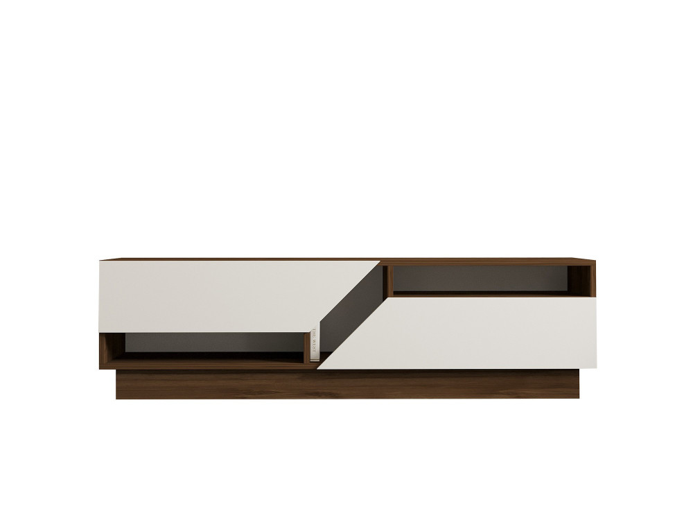 Meuble TV en bois "Koza" - 160 x 40 x 45 cm - NoyerBlanc
