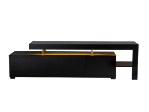 Meuble TV en bois "Beliz" 192 x 37 x 53 cm - Bois Noir