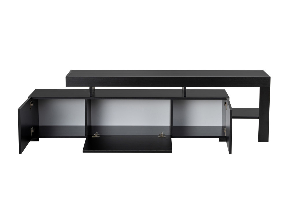 Meuble TV en bois "Beliz" 192 x 37 x 53 cm - Bois Noir