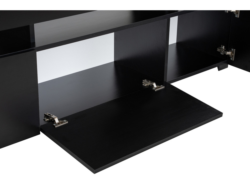 Meuble TV en bois "Beliz" 192 x 37 x 53 cm - Bois Noir