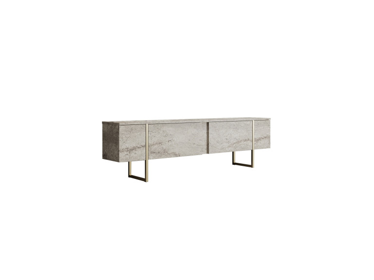 Meuble TV en bois "Luxe" - 180 x 30 x 50 cm - TravertinOr