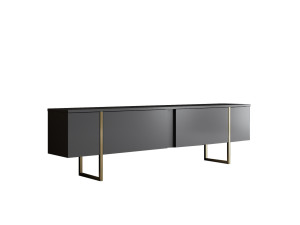 Meuble TV en bois "Luxe" - 180 x 30 x 50 cm - Or