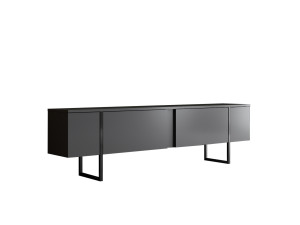 Meuble TV en bois "Luxe" - 180 x 30 x 50 cm - Noir