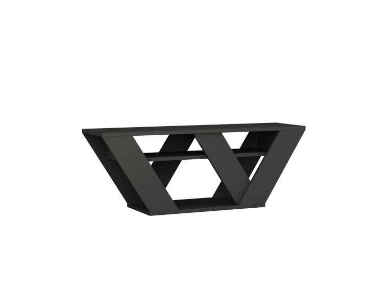 Meuble TV en bois "Pipralla" - 110 x 30 x 40 cm - Anthracite