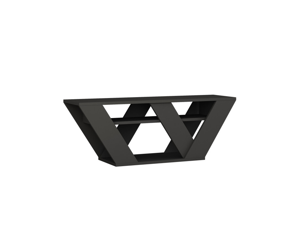 Meuble TV en bois "Pipralla" - 110 x 30 x 40 cm - Anthracite