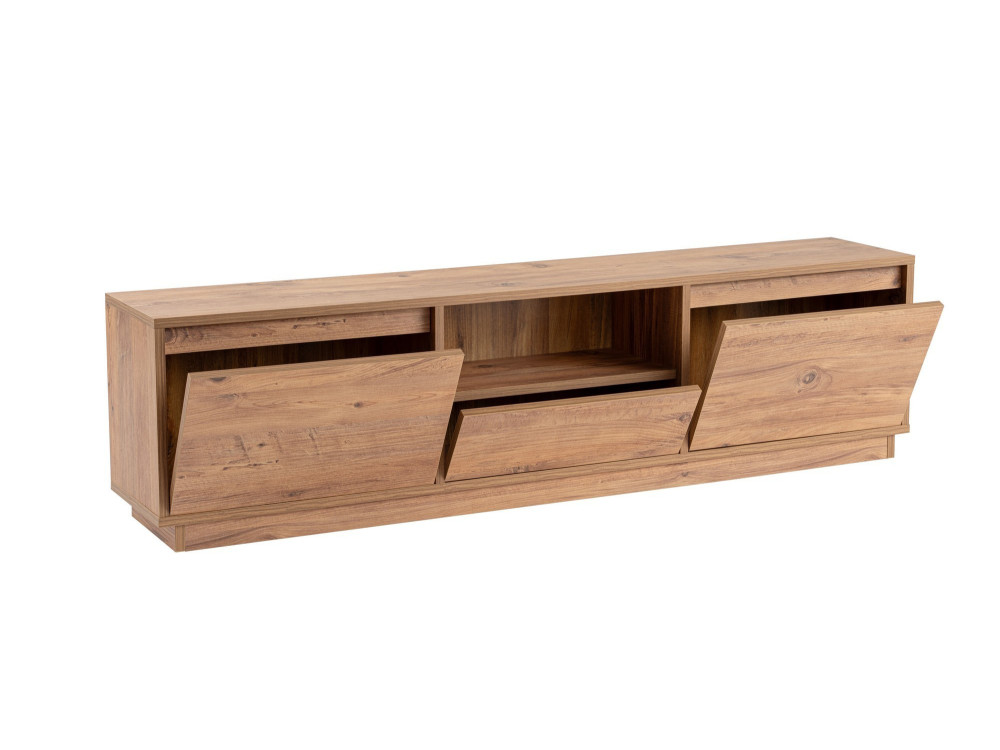 Meuble TV en bois "Vanguard" - 160 x 29 x 42 cm - Pin atlantique