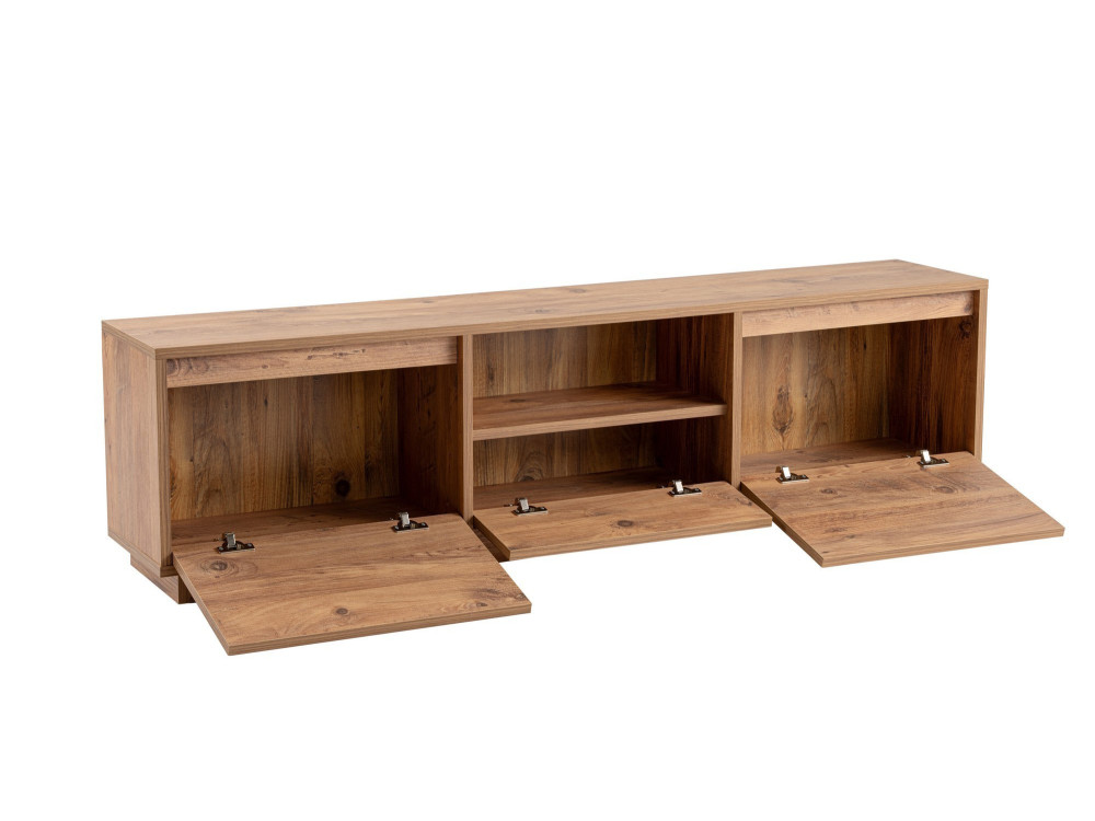 Meuble TV en bois "Vanguard" - 160 x 29 x 42 cm - Pin atlantique
