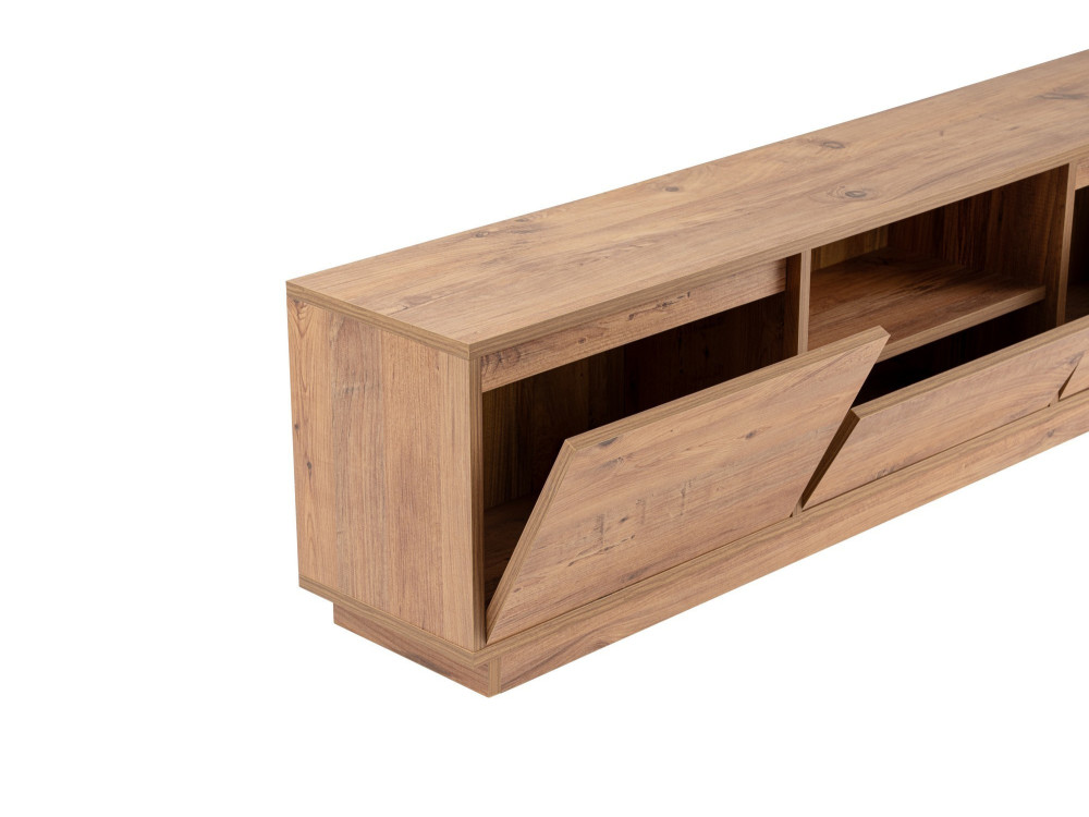 Meuble TV en bois "Vanguard" - 160 x 29 x 42 cm - Pin atlantique
