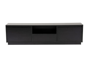 Meuble TV en bois "Vanguard" 160 x 30 x 42 cm - Bois Noir