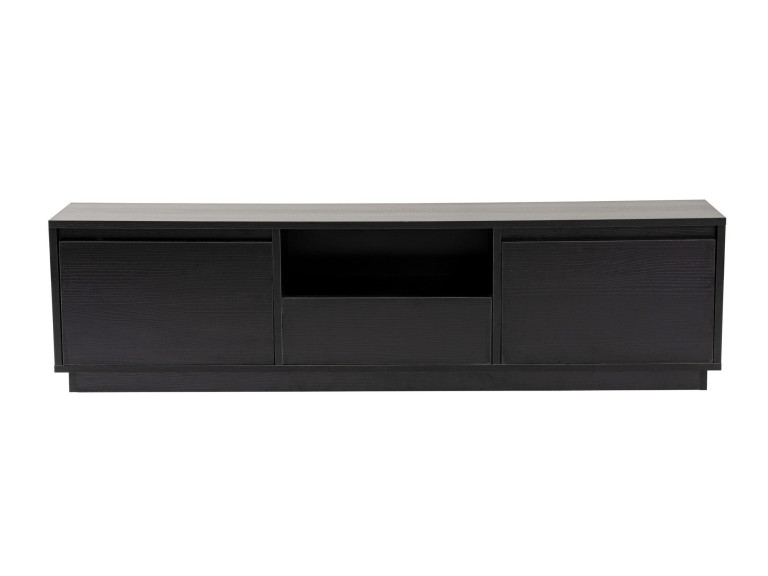 Meuble TV en bois "Vanguard" 160 x 30 x 42 cm - Bois Noir
