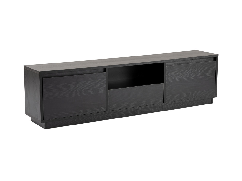 Meuble TV en bois "Vanguard" 160 x 30 x 42 cm - Bois Noir