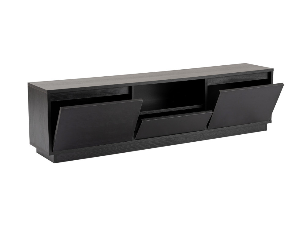 Meuble TV en bois "Vanguard" 160 x 30 x 42 cm - Bois Noir