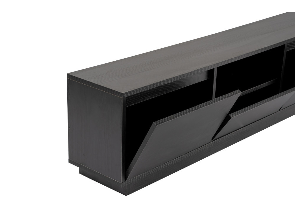 Meuble TV en bois "Vanguard" 160 x 30 x 42 cm - Bois Noir