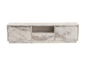 Meuble TV en bois "Vanguard" 160 x 30 x 42 cm - Marbre de Freesia