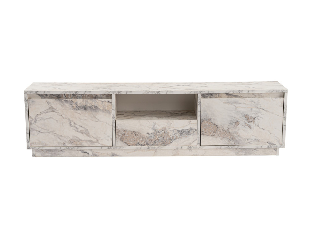 Meuble TV en bois "Vanguard" 160 x 30 x 42 cm - Marbre de Freesia