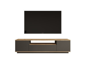 Meuble TV en bois "FR7" - 180 x 44 x 44 cm - Pin atlantiqueAnthracite