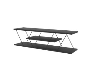 Meuble TV en bois "April" - 120 x 30 x 33 cm - Gris anthracite