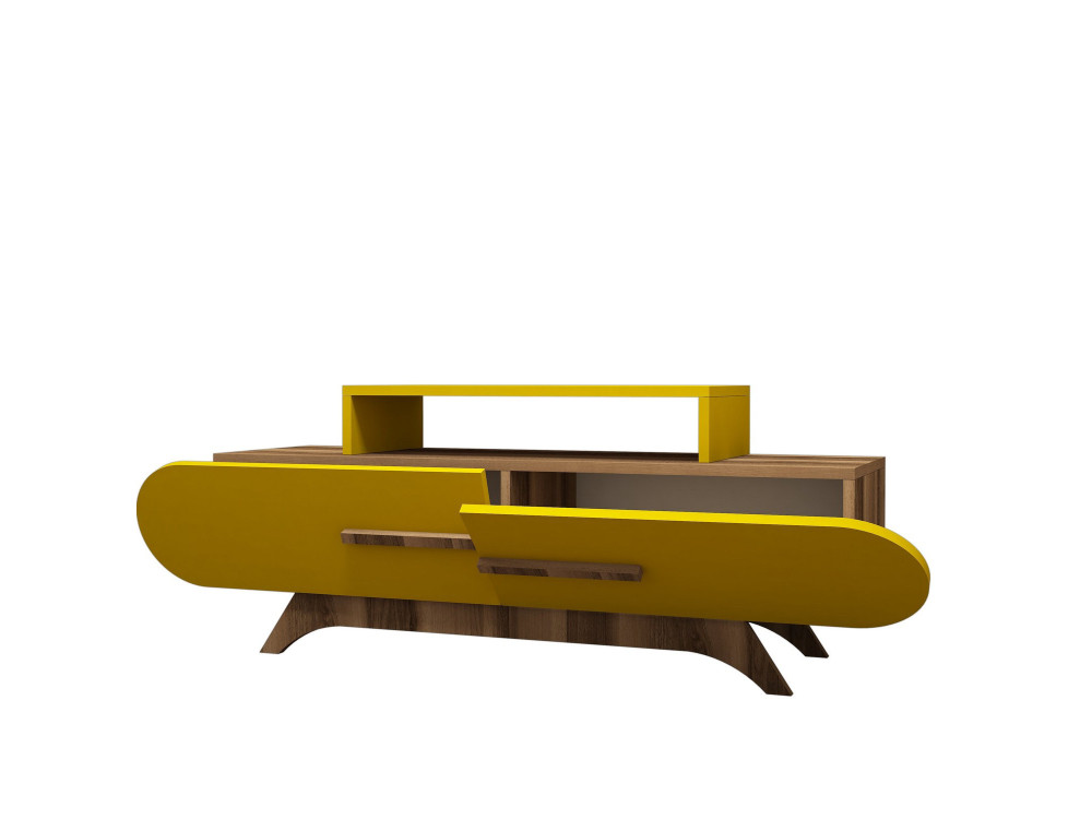 Meuble TV en bois "Rose" - 145 x 36 x 49 cm - NoyerJaune