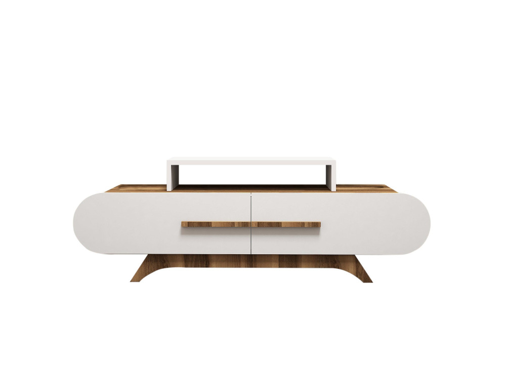 Meuble TV en bois "Rose" - 145 x 36 x 49 cm - Blanc
