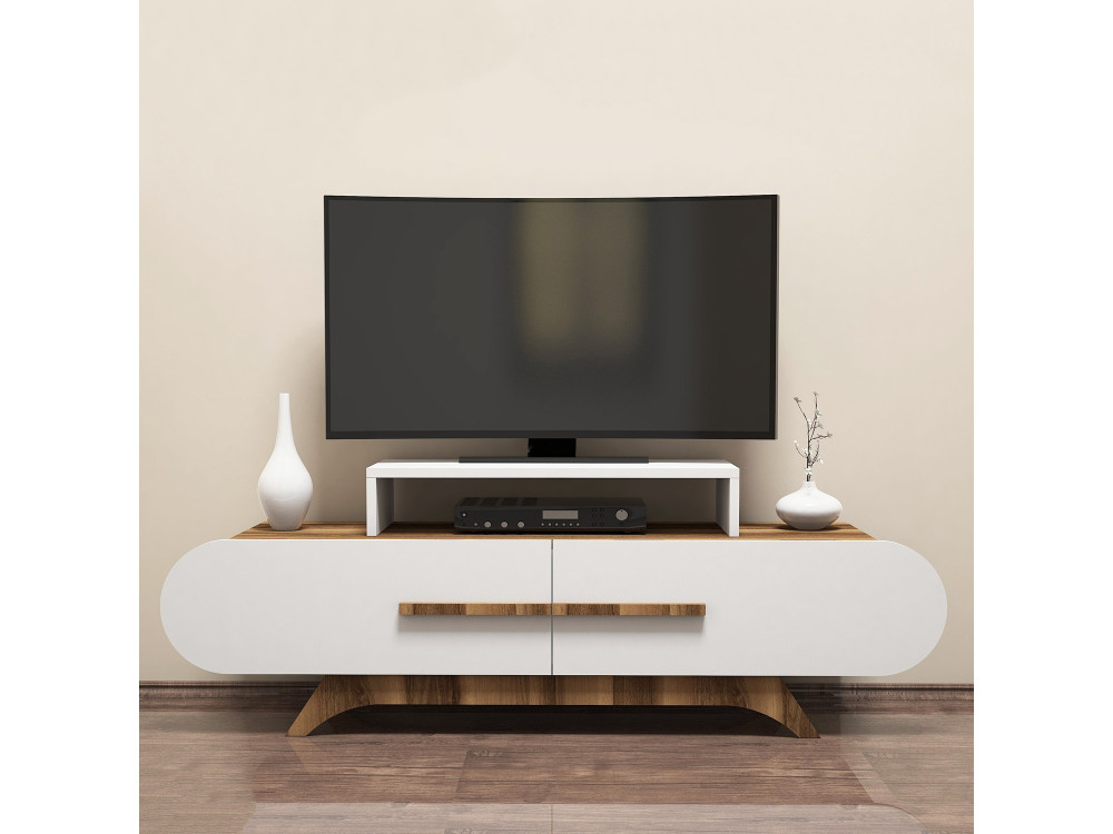 Meuble TV en bois "Rose" - 145 x 36 x 49 cm - Blanc