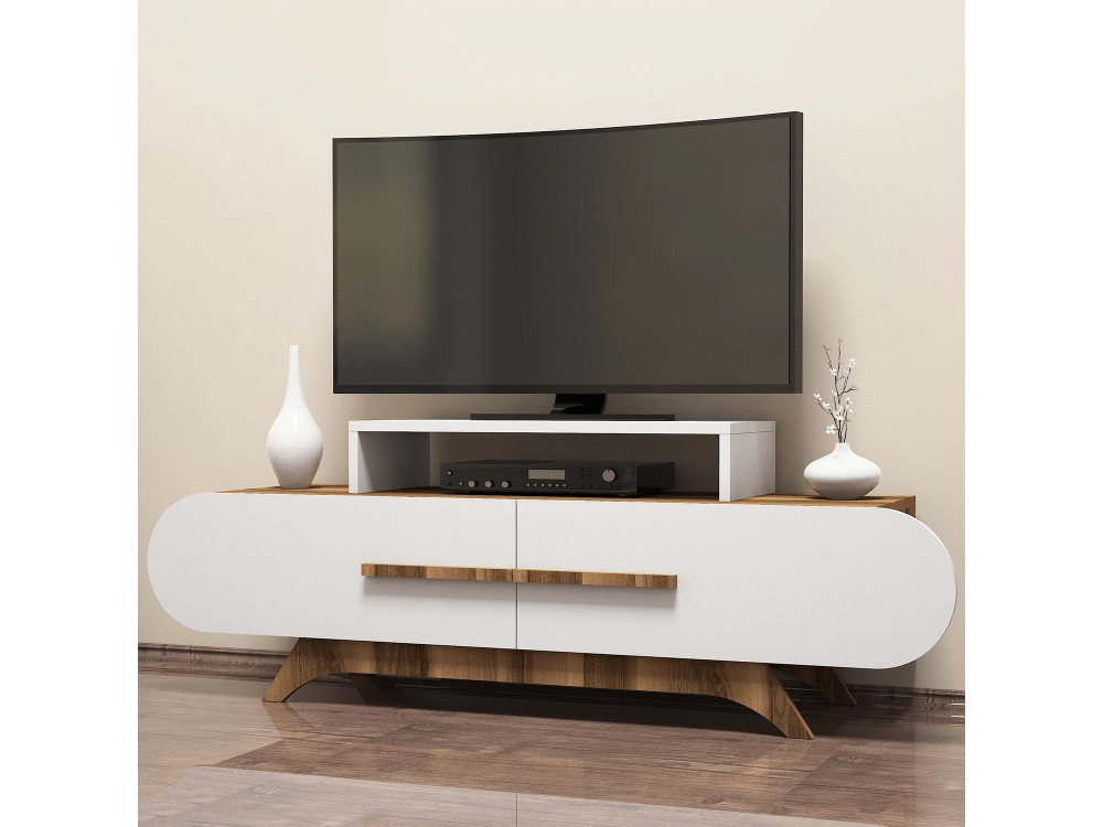 Meuble TV en bois "Rose" - 145 x 36 x 49 cm - Blanc